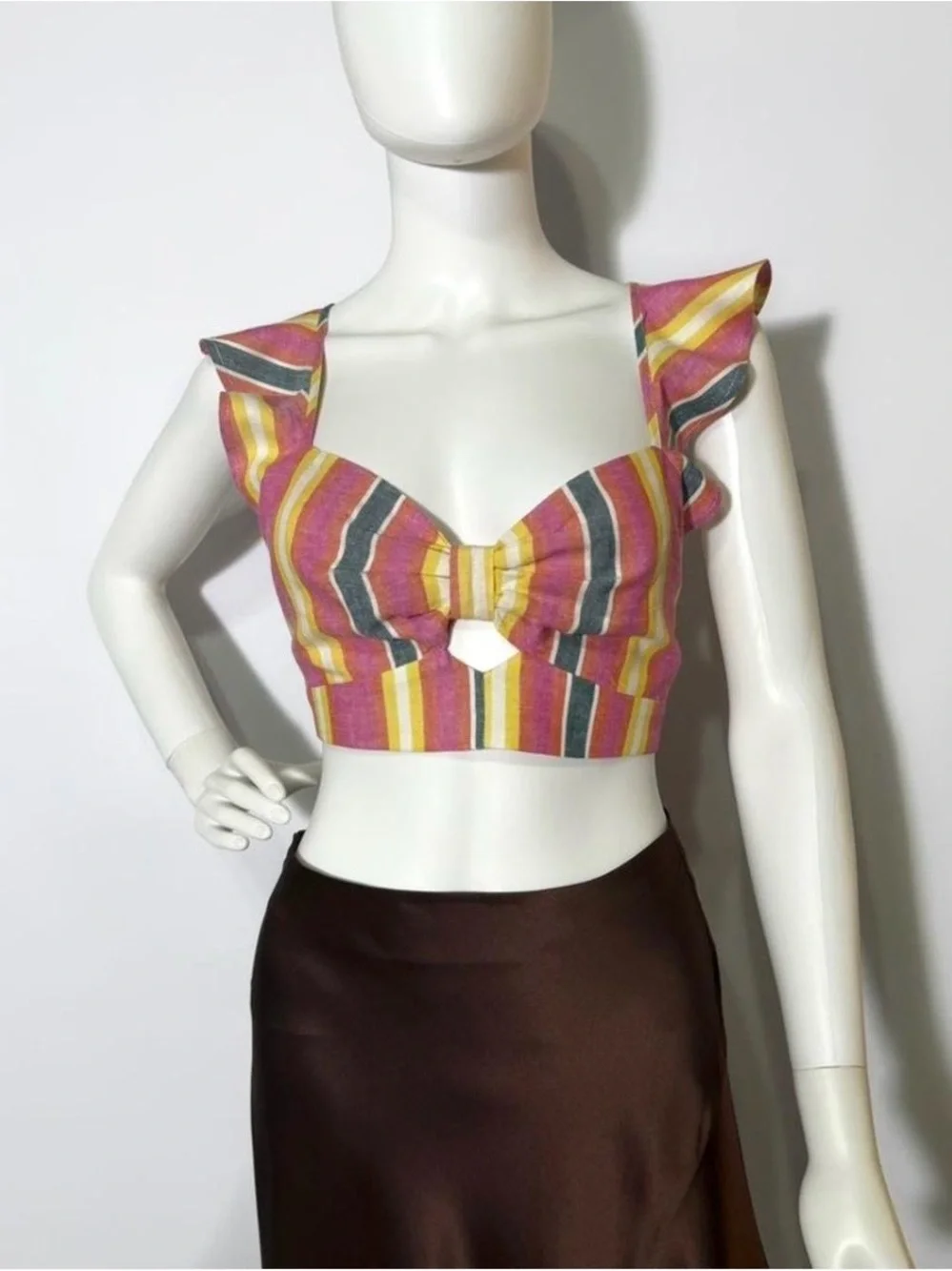 BCBG Generation multicoloured striped crop top | Size 4 - Picture 5 of 9